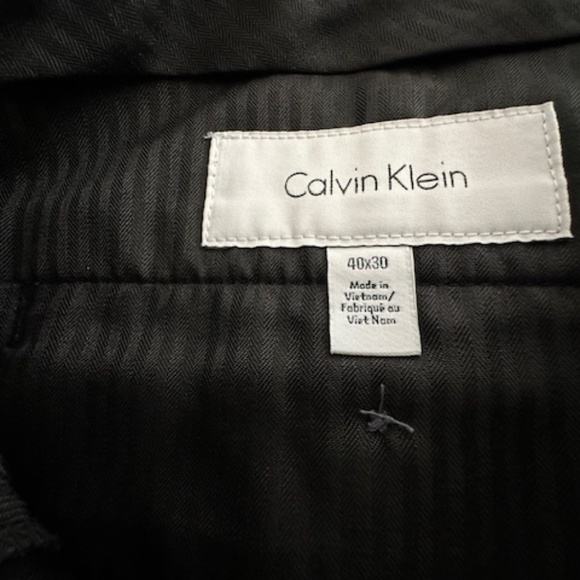 Bundle 3 Men's Calvin Klein Dress Pants Dark Gray Pattern (40x30) - Picture 5 of 8